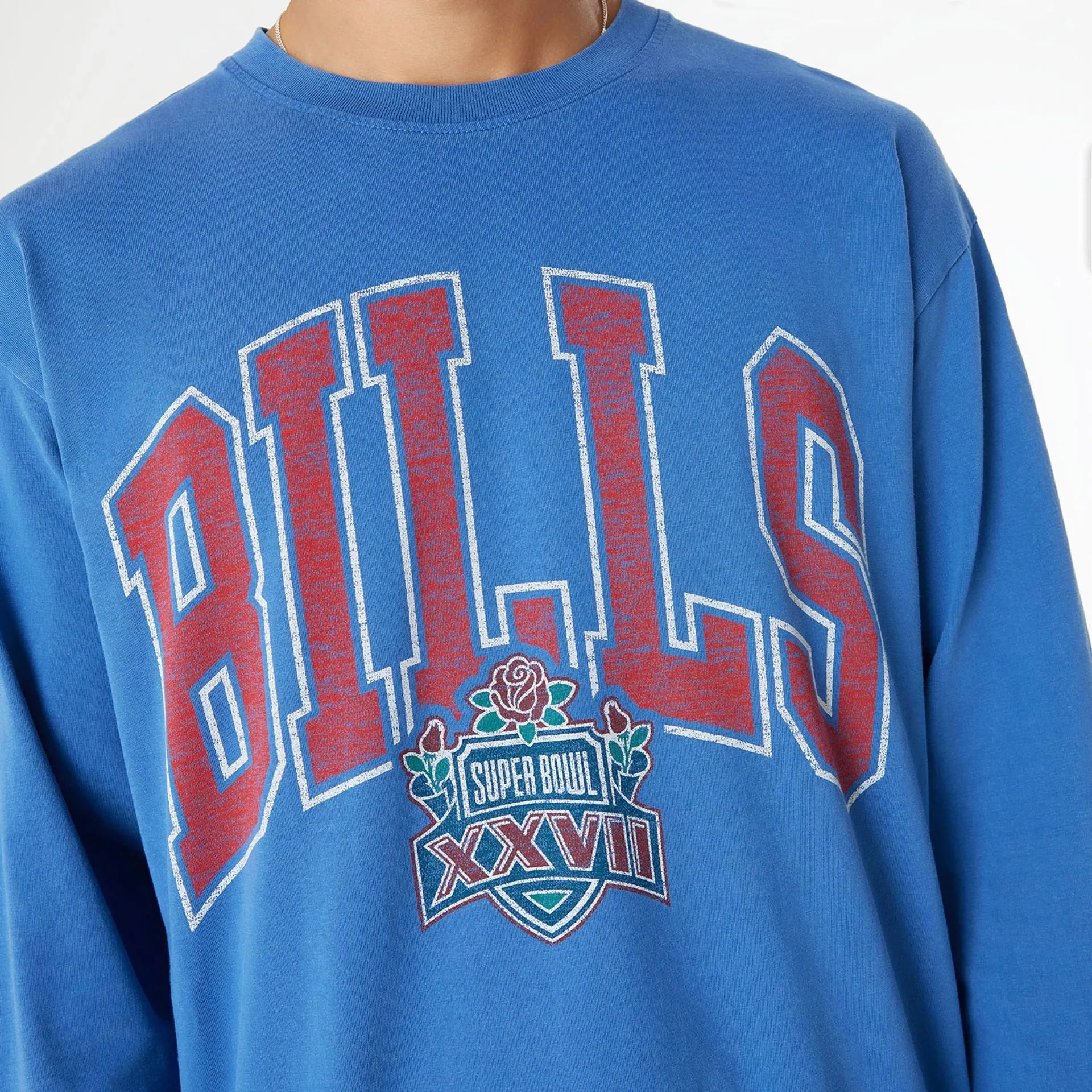 Buffalo Bills Oversized Essential Blue Oversized Long Sleeve T-Shirt