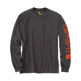 Carhartt Men's Long Sleeve Graphic Logo T-Shirt - Carbon Heather