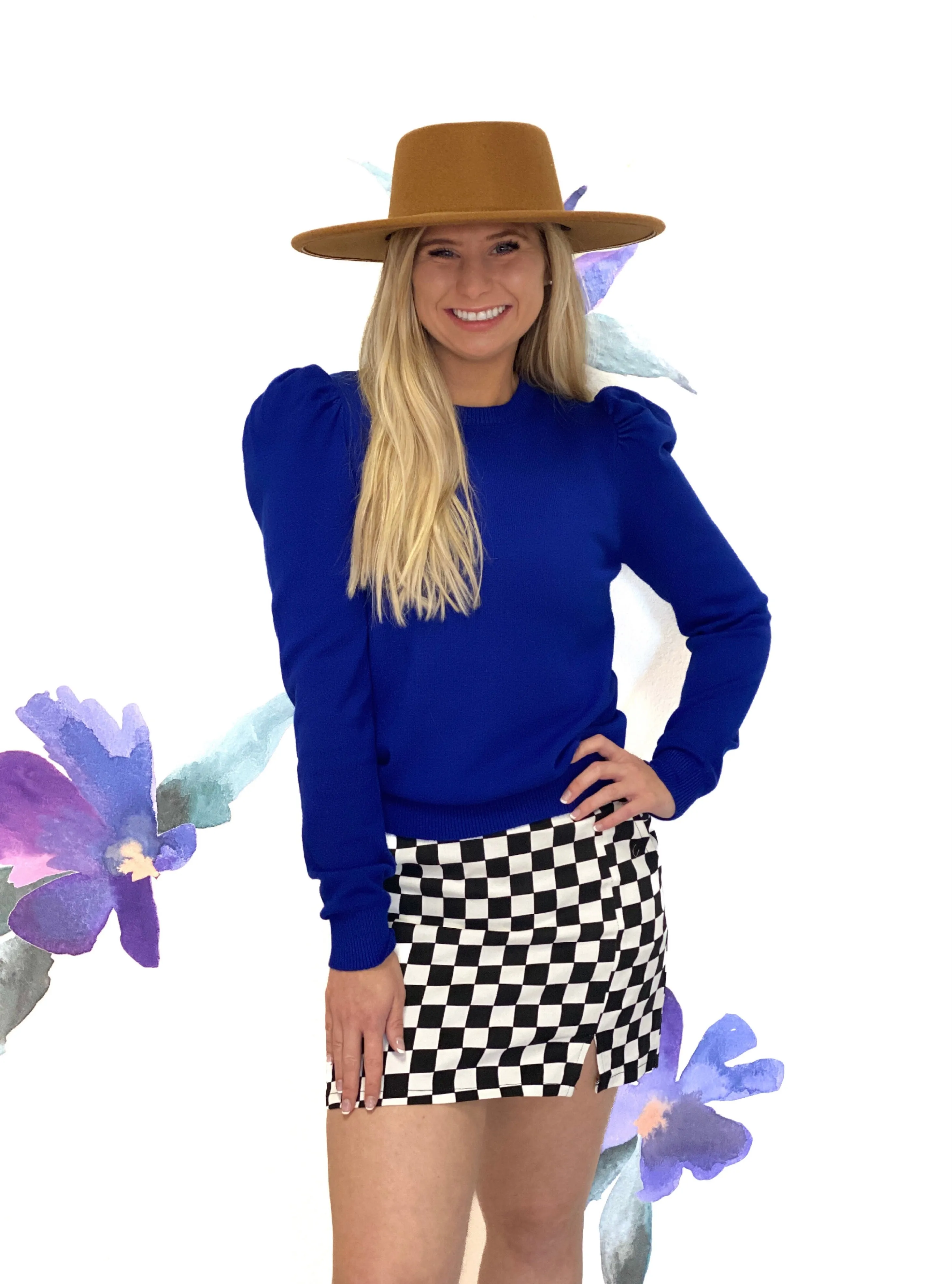Check Mate High-Waisted Plaid Skirt with Pockets