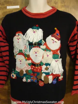 Cheesy Christmas Jumper Sweater with Yarn Beards