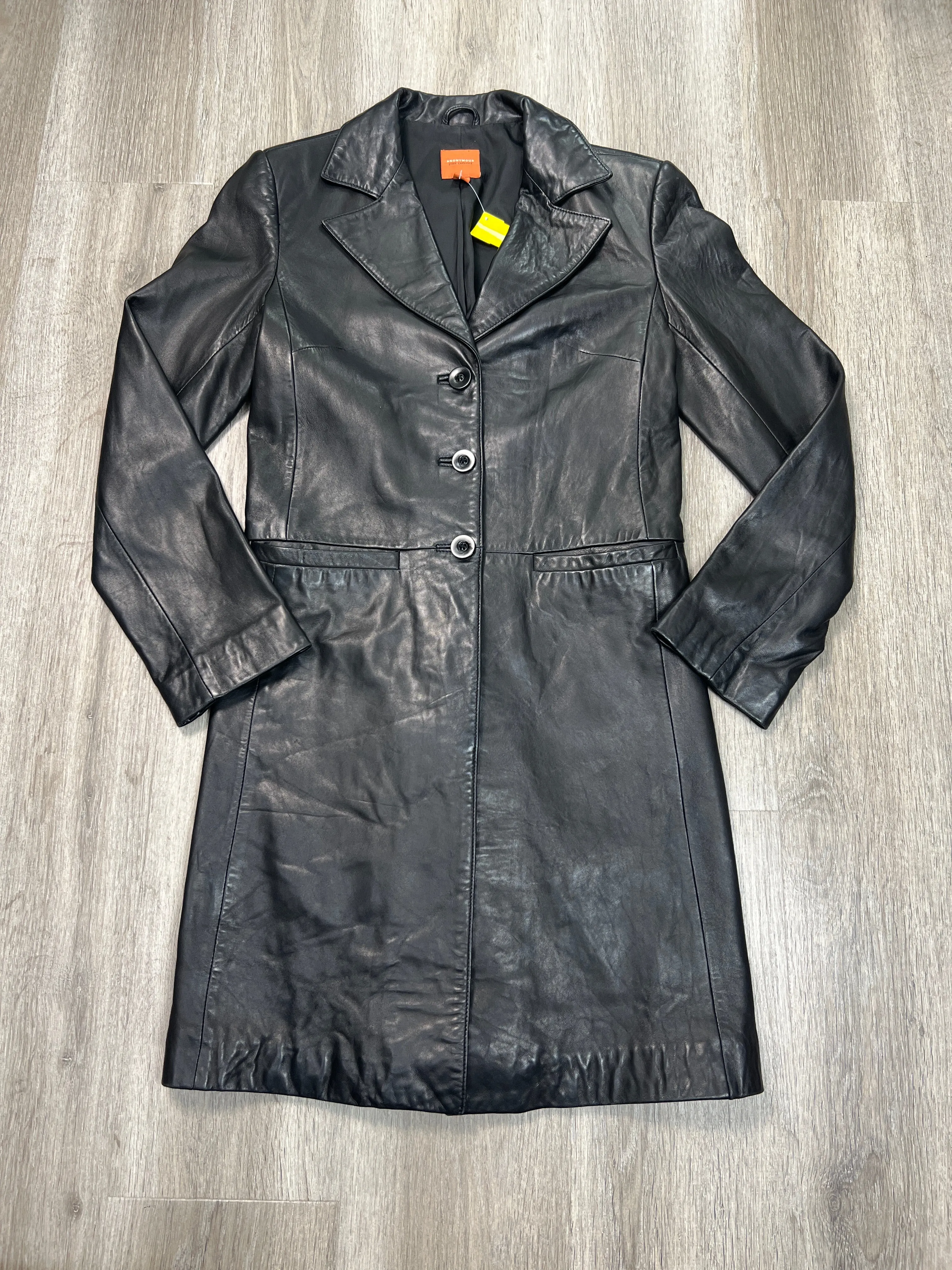 Coat Leather By ANONYMOUS In Black, Size: Xs