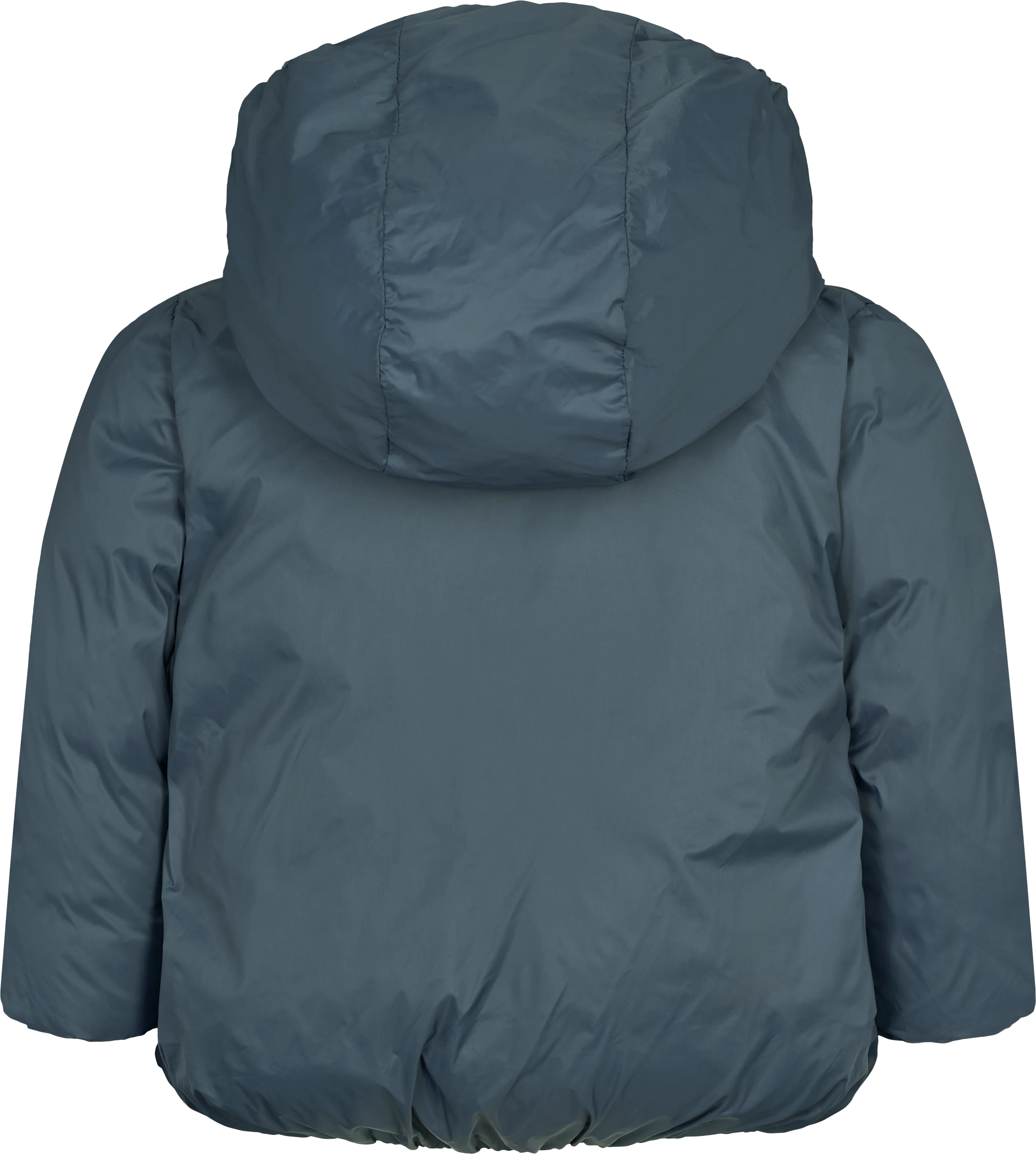 coat nylon side wrap with hood - shaded blue-0473