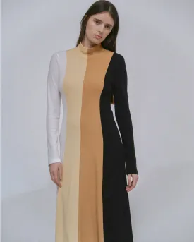 COLORBLOCK TURTLENECK DRESS