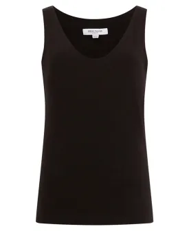 Core Organic Fitted Tank Top with Support - Black