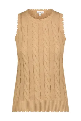 Cotton Frayed Cable Tank