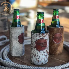 Cowboy Mama Cowhide Koozie