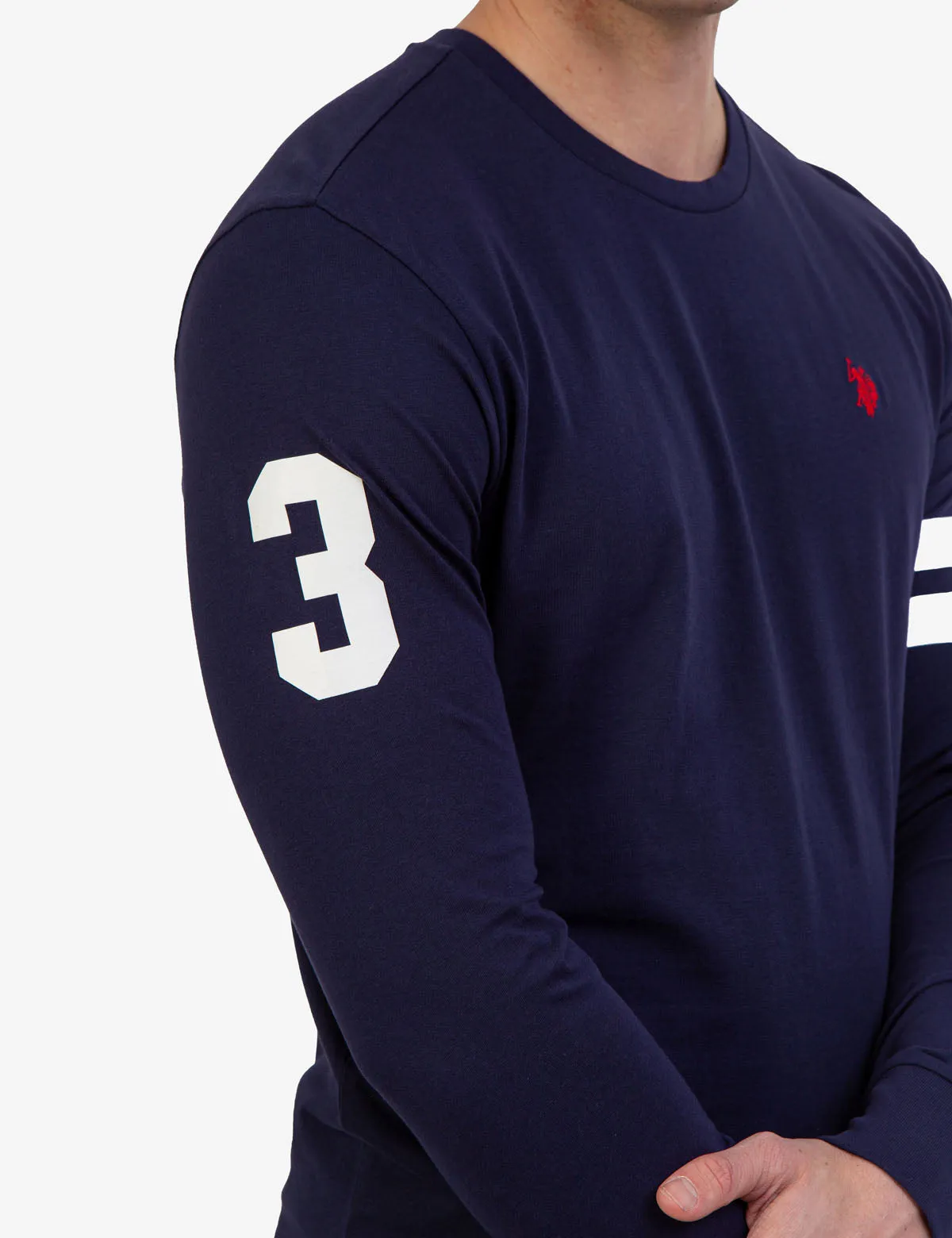 CREW NECK LONG SLEEVE LOGO T-SHIRT