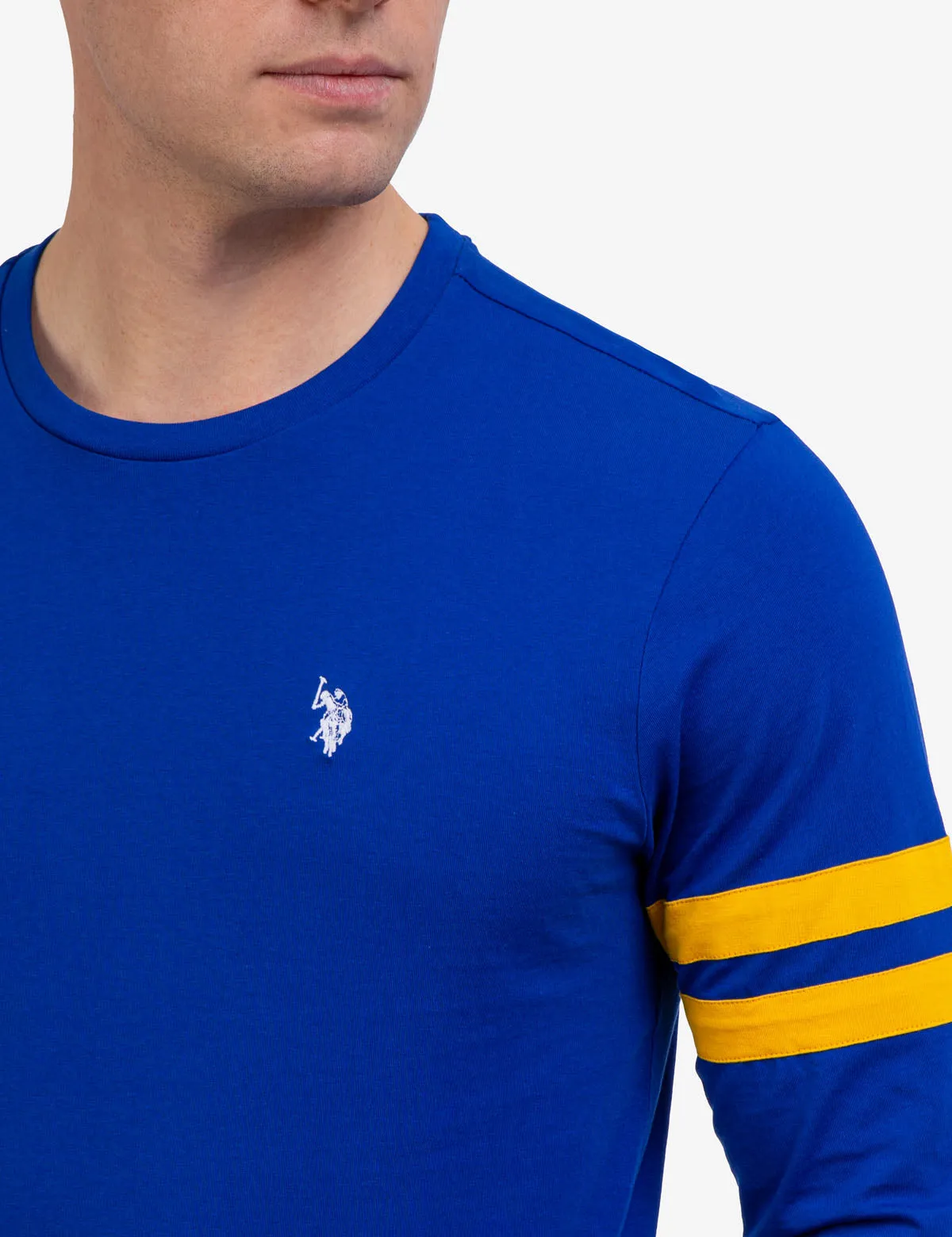 CREW NECK LONG SLEEVE LOGO T-SHIRT