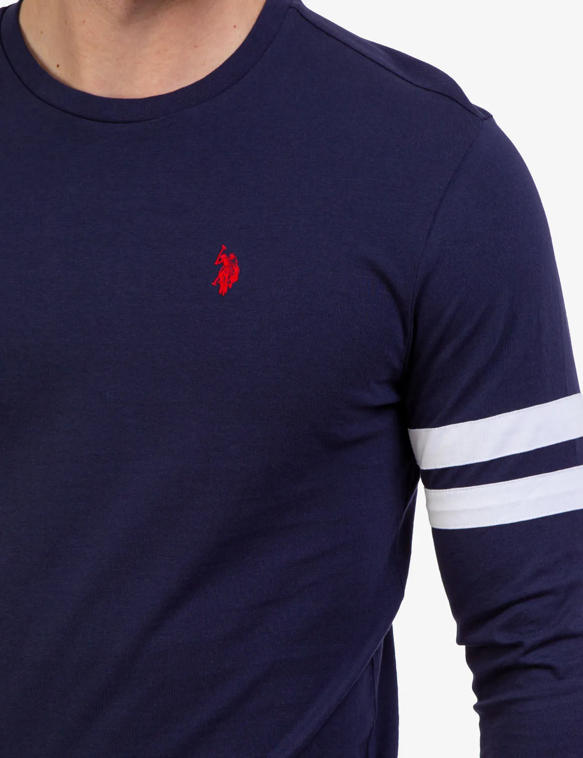 CREW NECK LONG SLEEVE LOGO T-SHIRT