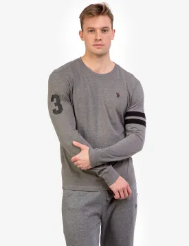 CREW NECK LONG SLEEVE LOGO T-SHIRT