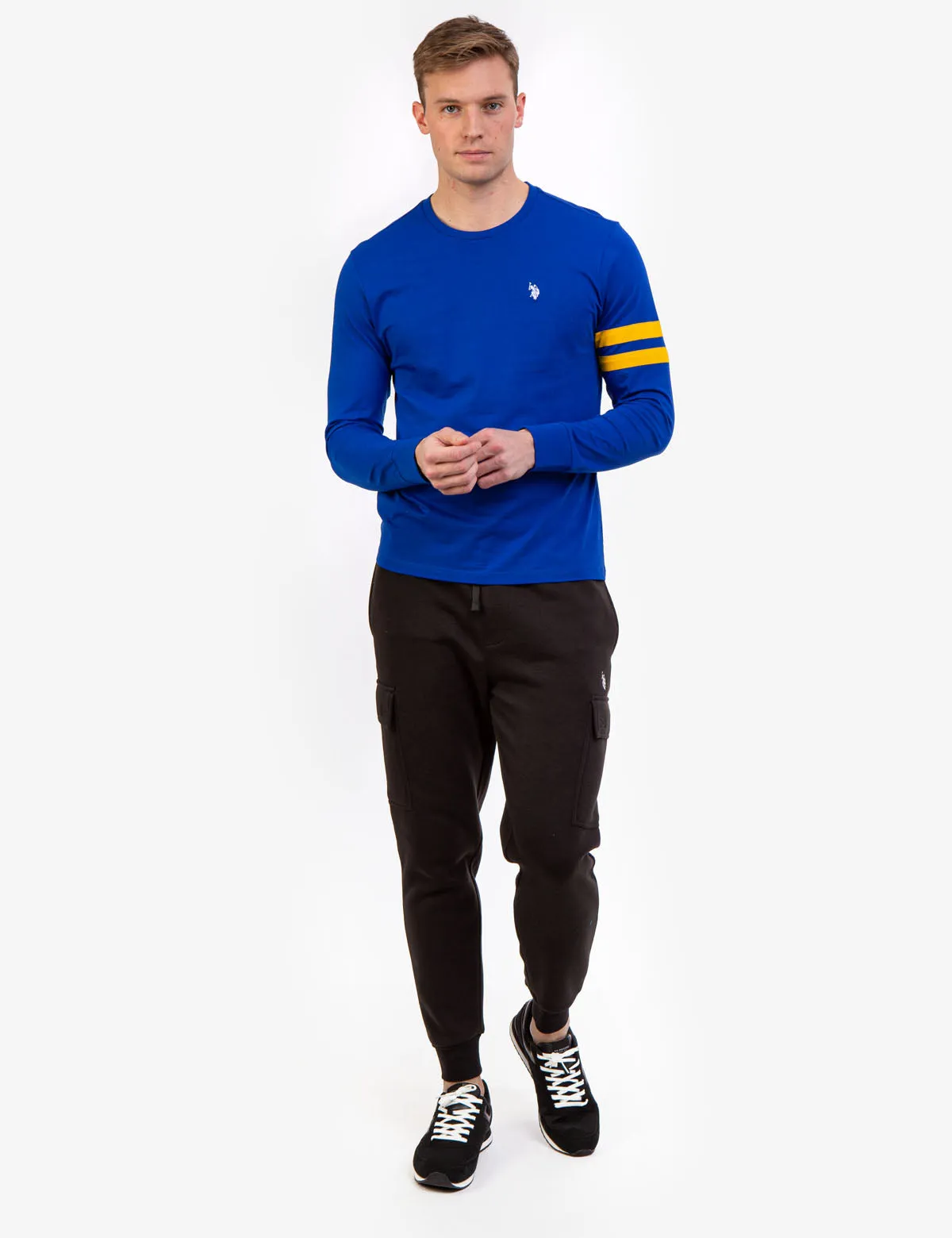 CREW NECK LONG SLEEVE LOGO T-SHIRT