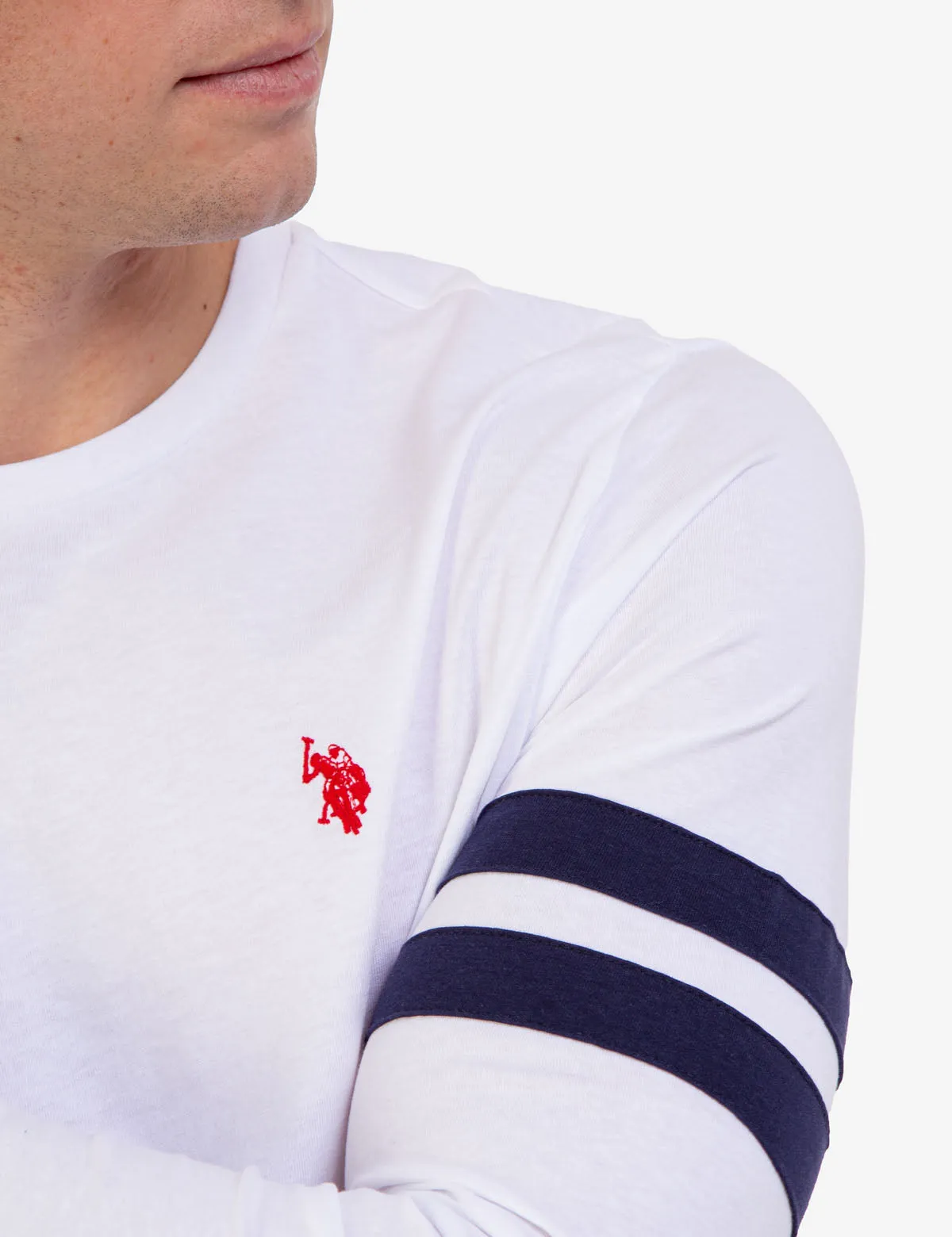 CREW NECK LONG SLEEVE LOGO T-SHIRT