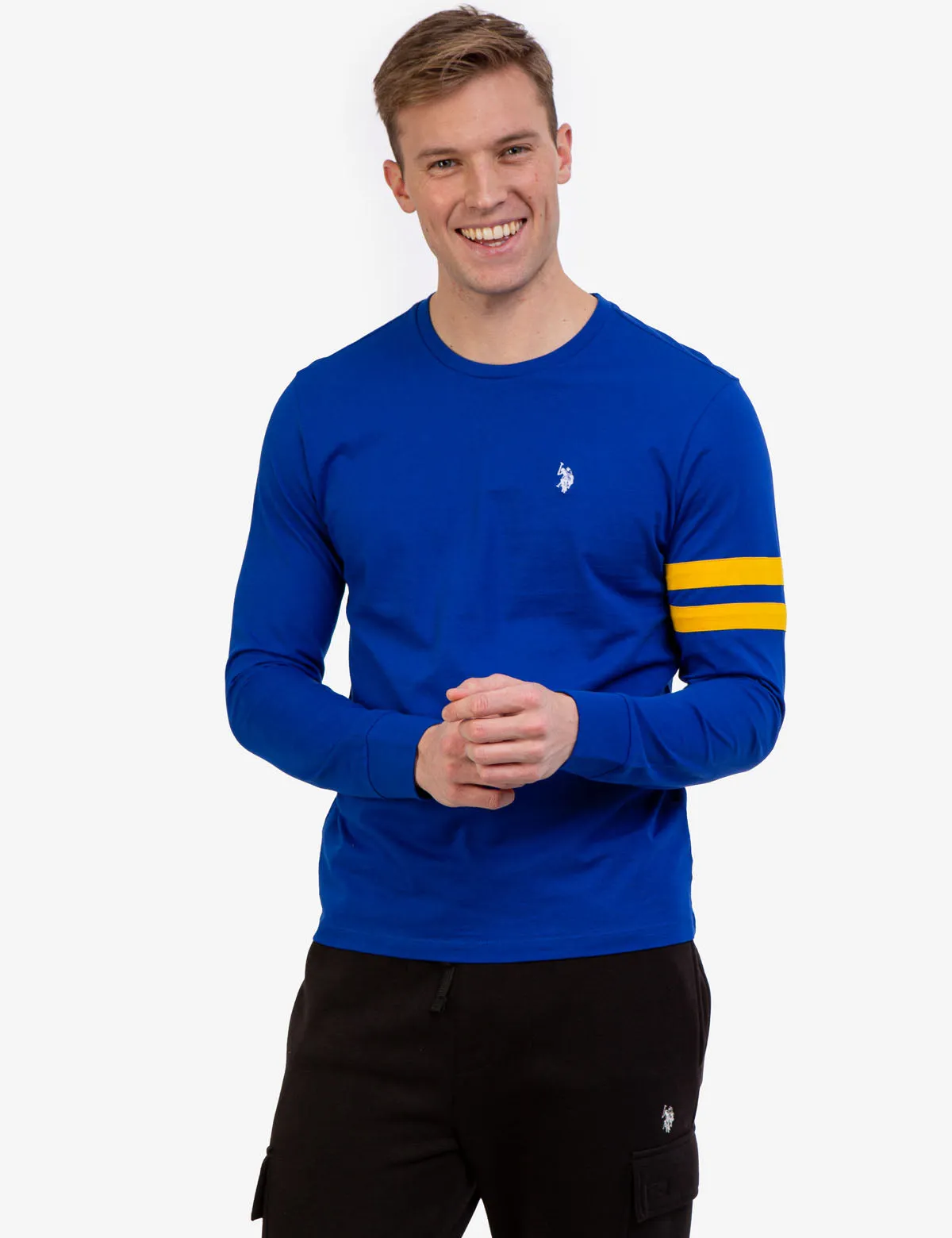 CREW NECK LONG SLEEVE LOGO T-SHIRT