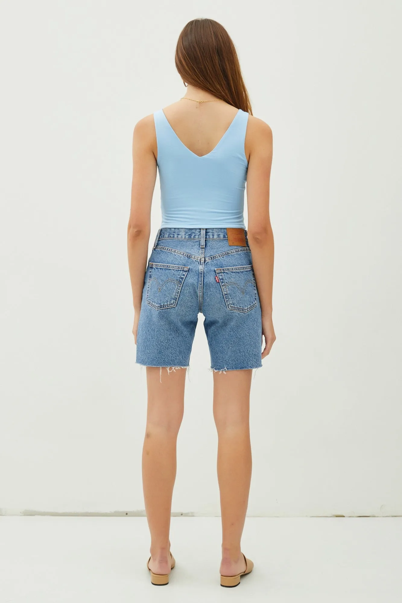 Crop V Neck Tank
