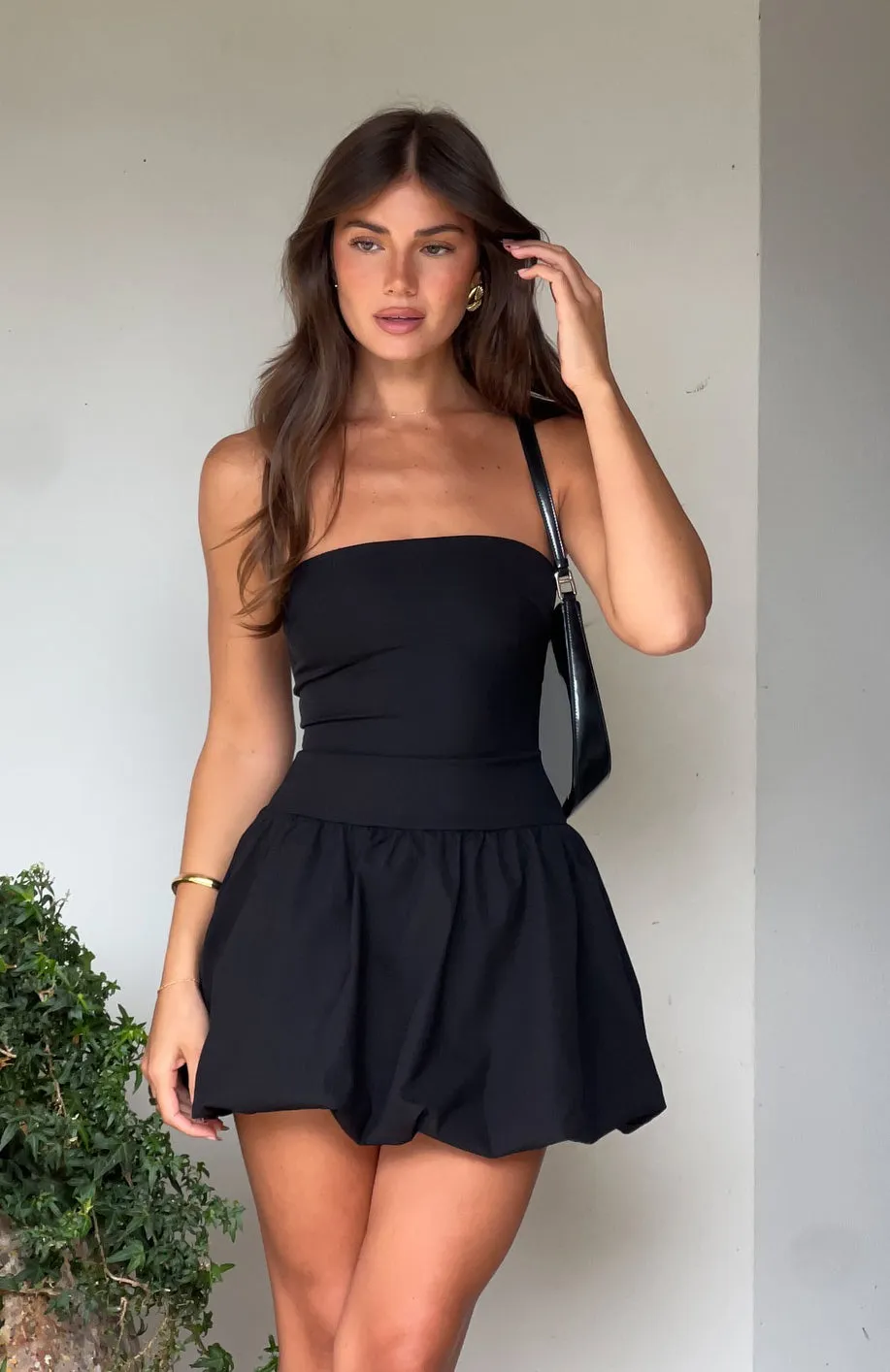 Elegant Black Diamond Dust Mini Dress for Women - Sparkling Evening Wear