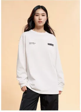 Distressed Print Texture Long Sleeve T-Shirt