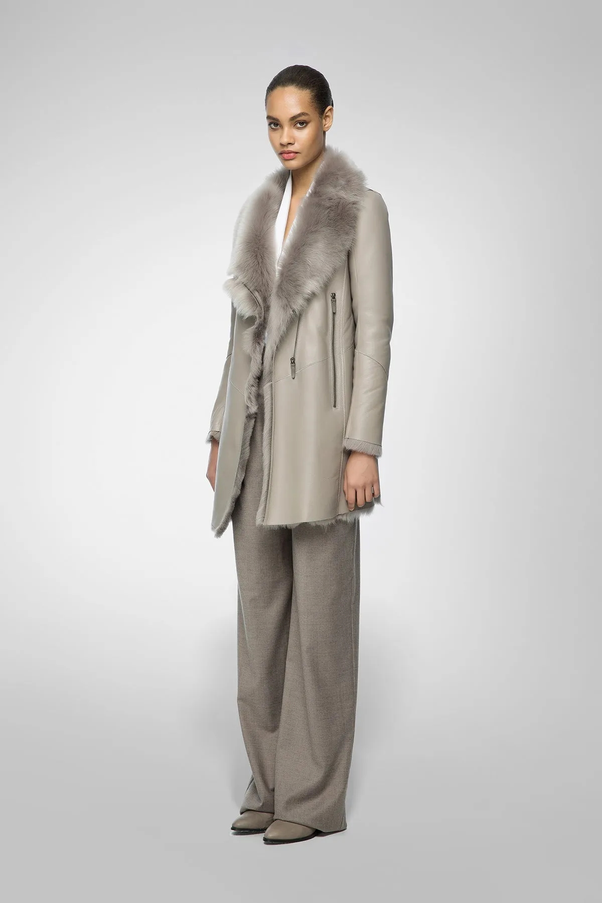 Elena - Luxurious Niobe Shearling Coat for Ultimate Warmth and Style