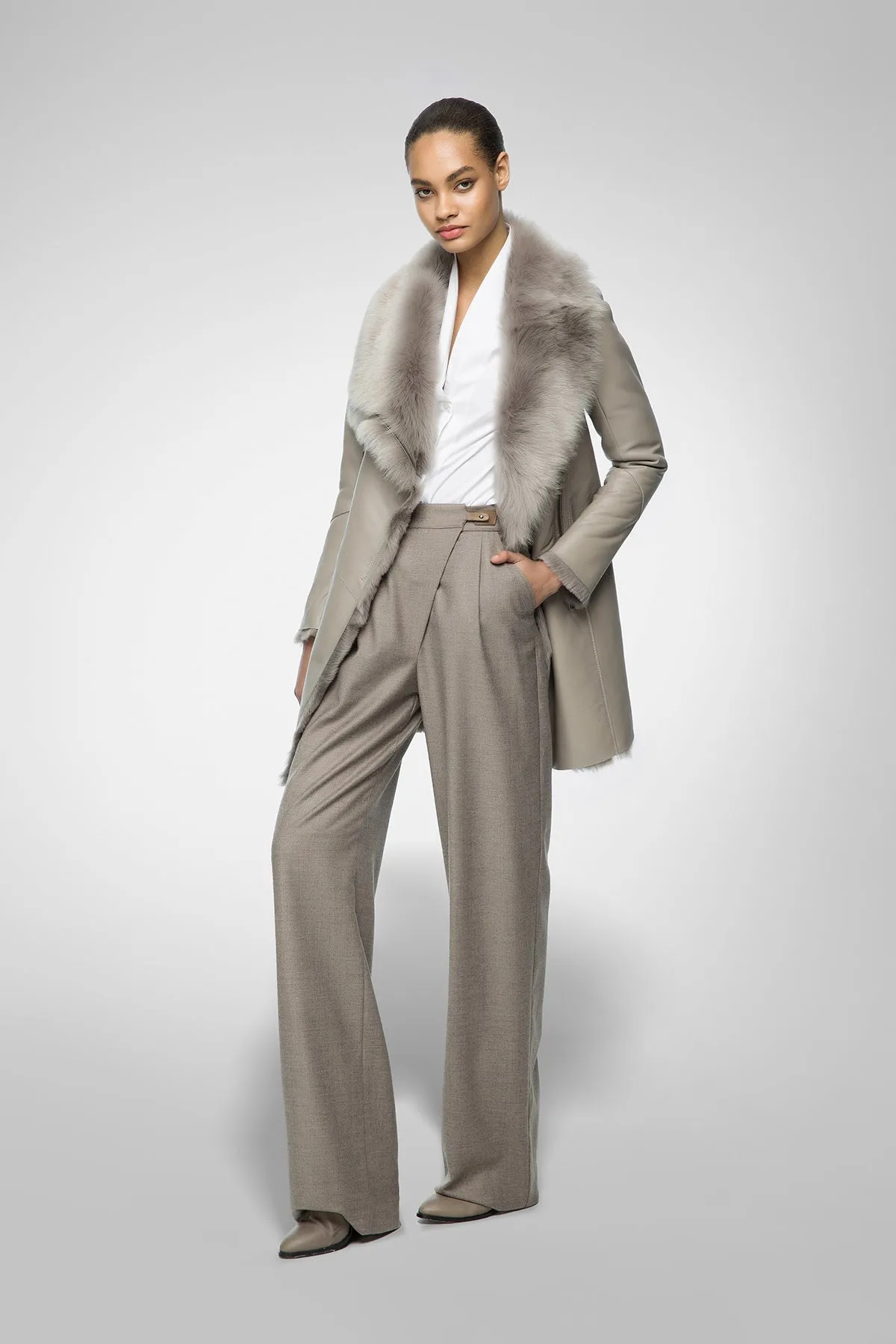 Elena - Luxurious Niobe Shearling Coat for Ultimate Warmth and Style