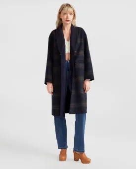 Empire State of Mind Collared Coat - French Navy