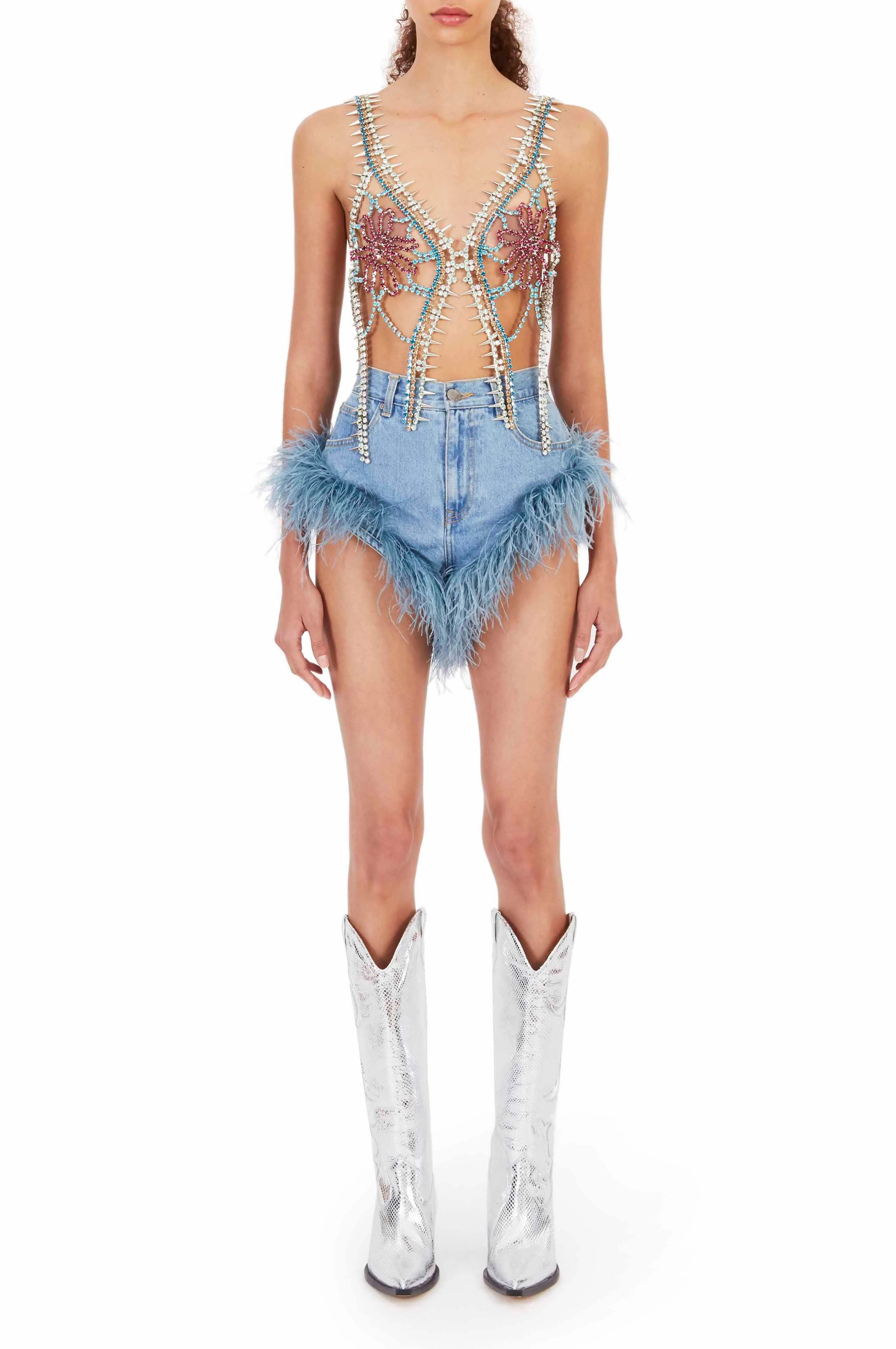 Feather Trim Hot Short