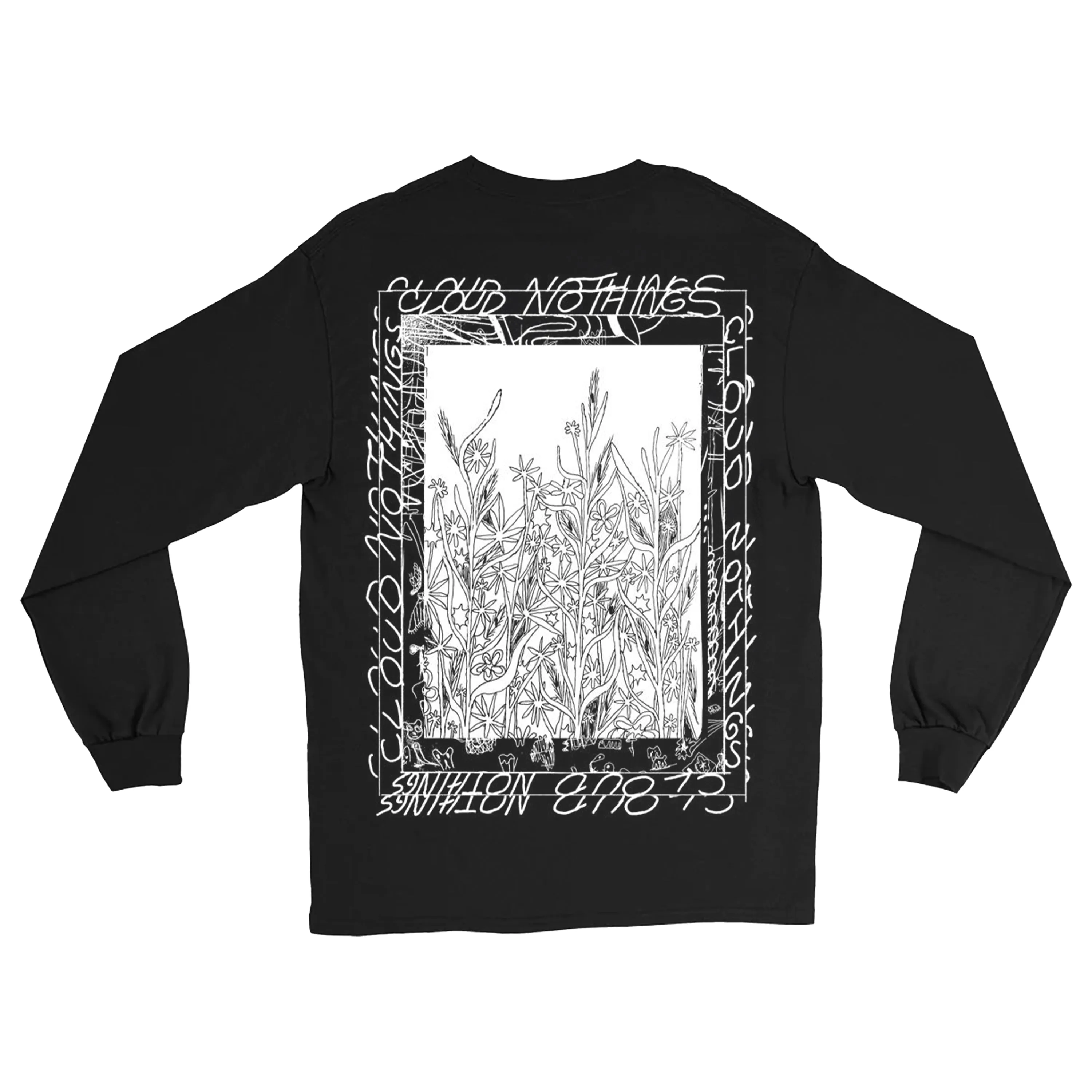 Flowers Black - Long Sleeve