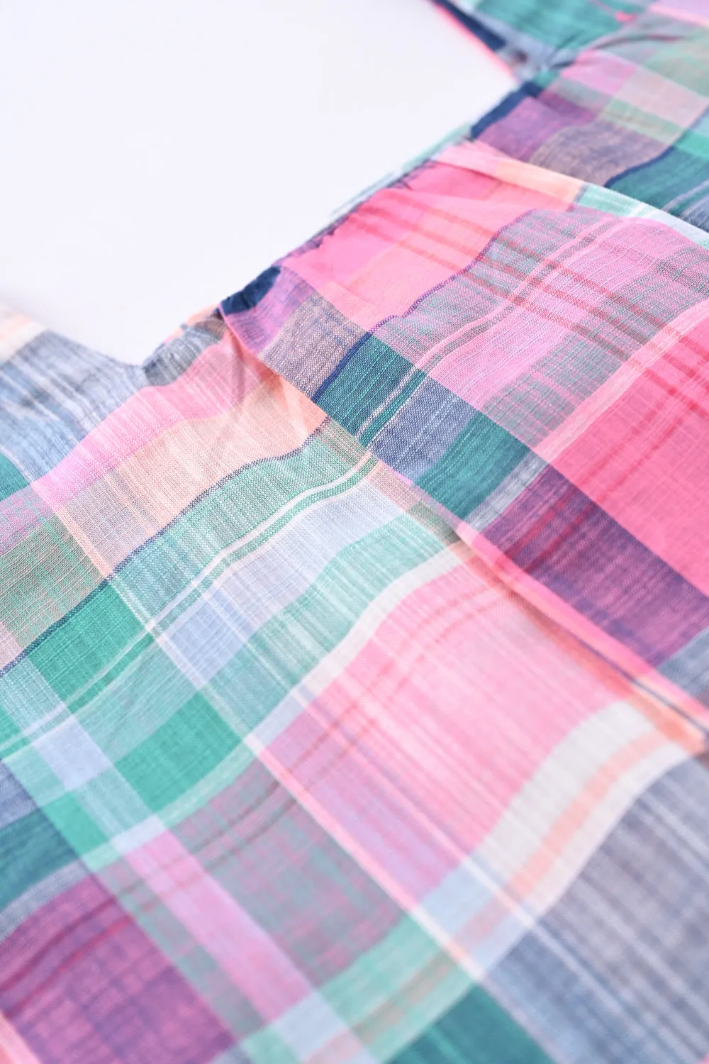 GIRLS CHECKED TOP WITH PLACKET