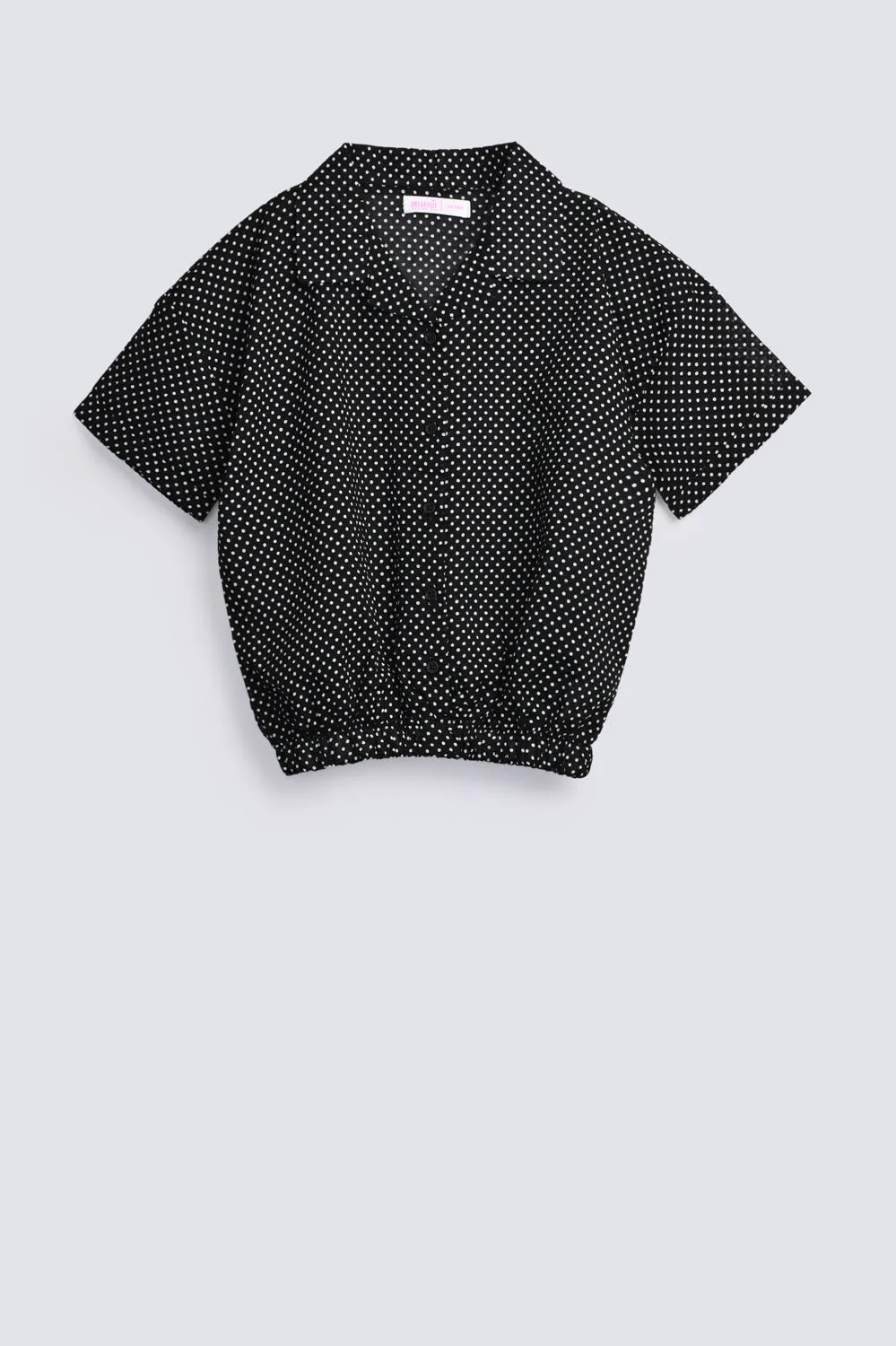 GIRLS POLKA DOT DROP SHOULDER SHIRT
