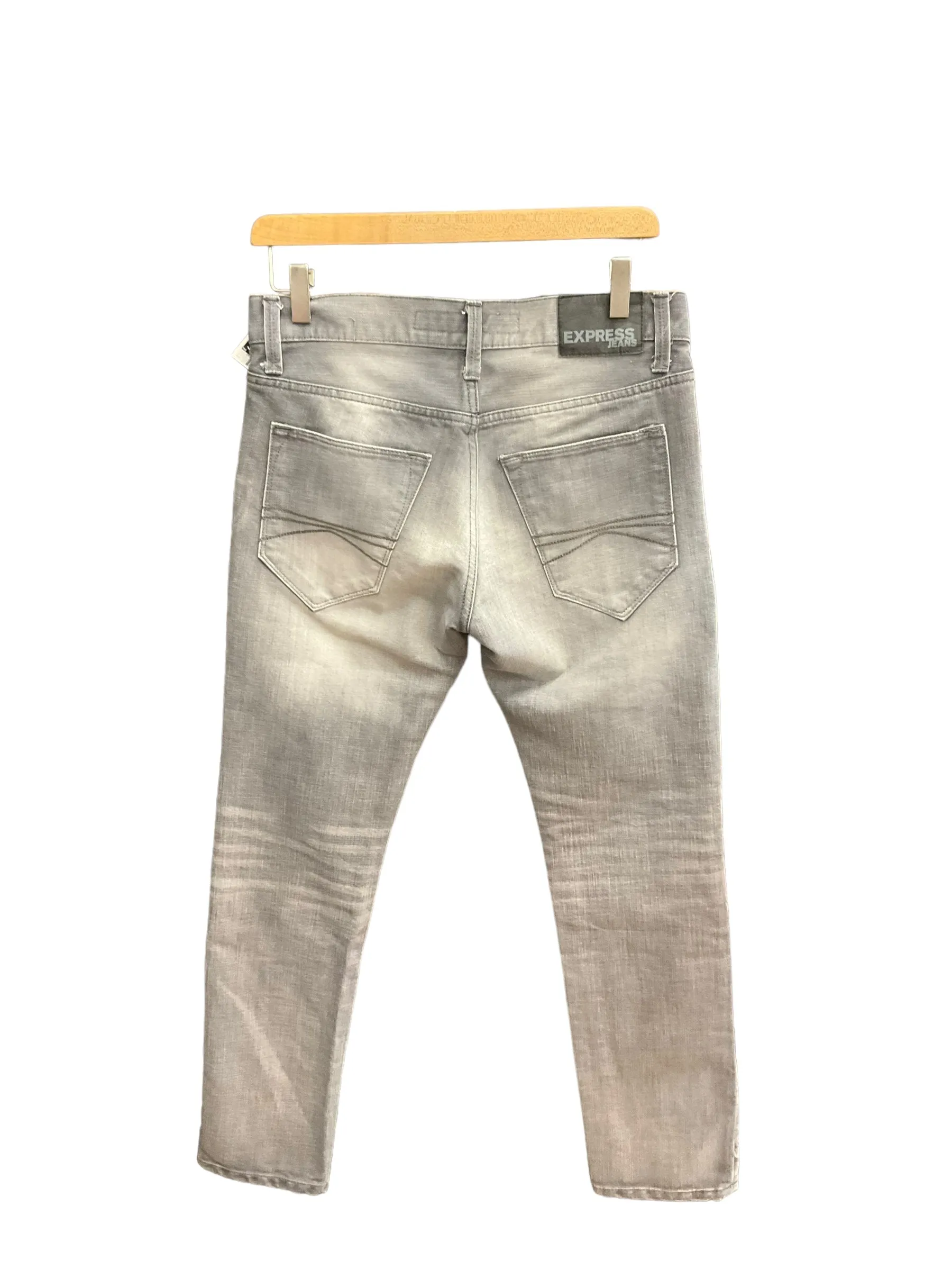 Grey Denim Jeans Skinny Express, Size 6