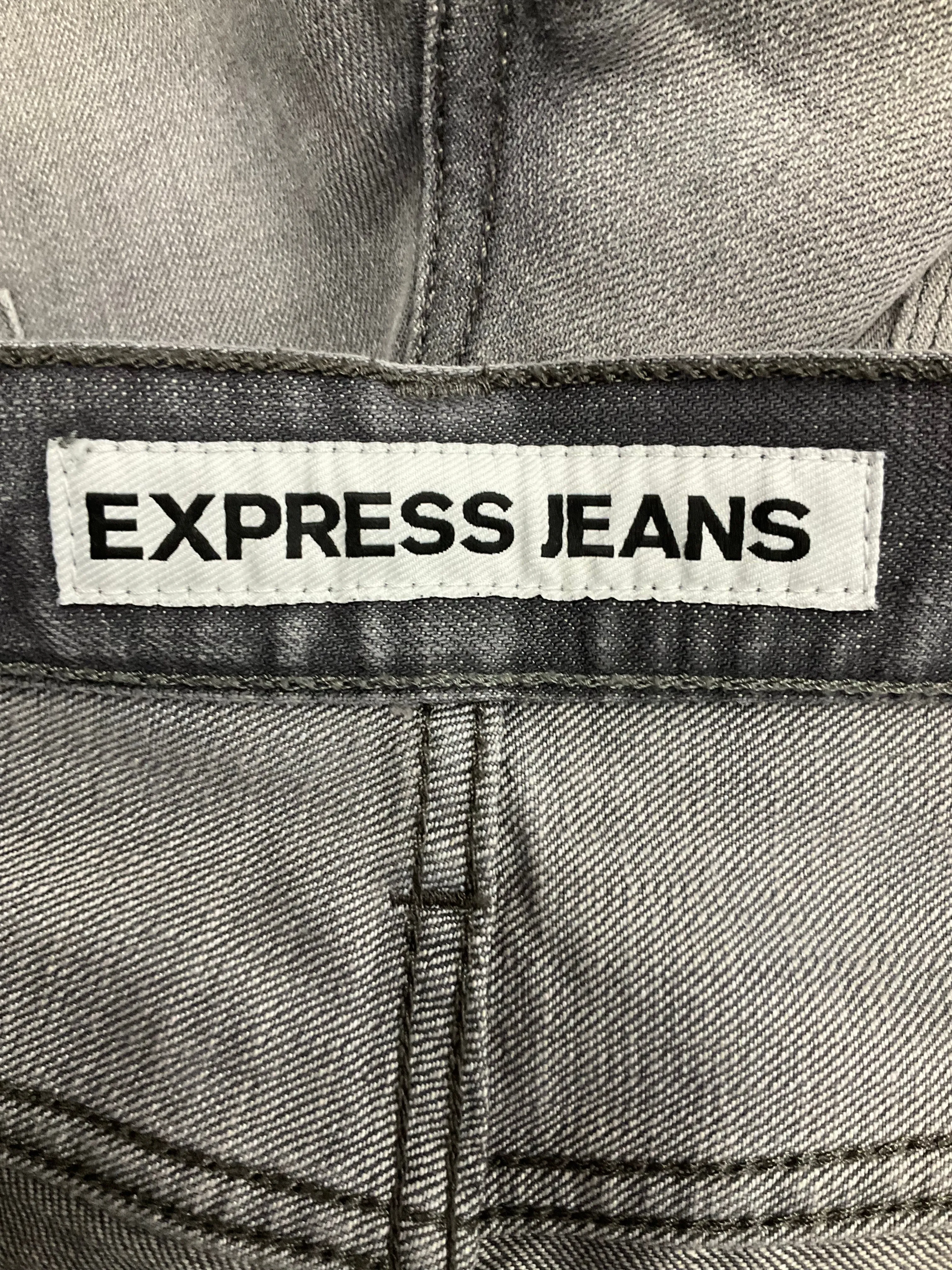 Grey Denim Jeans Skinny Express, Size 6