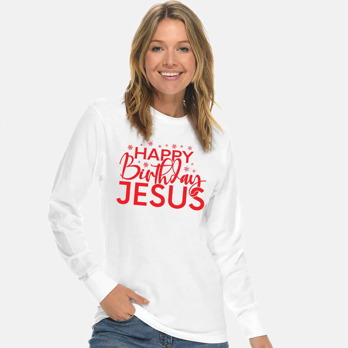 Happy Birthday Jesus Unisex Long Sleeve T Shirt