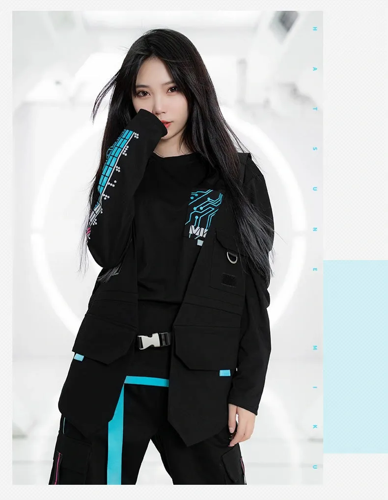 Hatsune Miku - Hatsune Miku Tech Wear Long Sleeves T-Shirt Moeyu