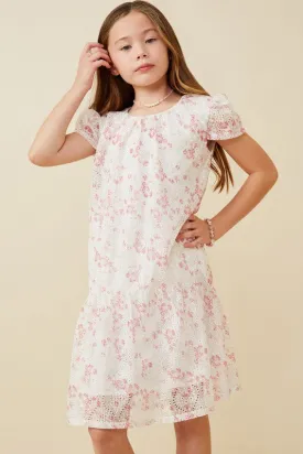 Hayden Floral Eyelet Cap Sleeve Dress