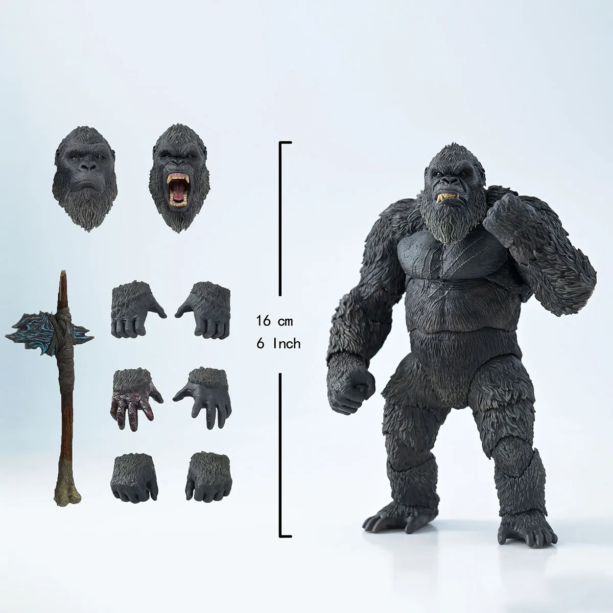 HiPlay HIYA Exquisite Basic Series, Godzilla vs. Kong 2: The Rise of the Empire - Kong , Action Figure Full Set