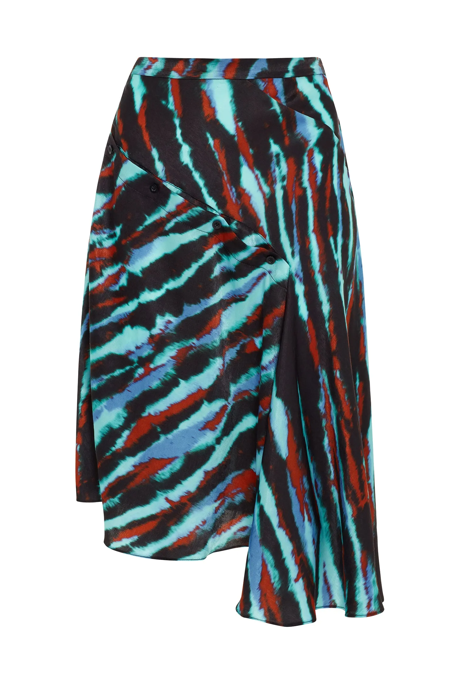 House of Holland Asymmetric Tie Dye Mini Skirt