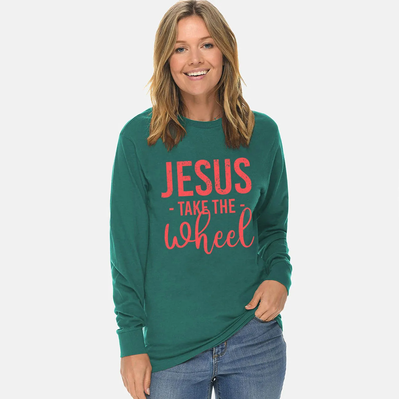 Jesus Take The Wheel Unisex Long Sleeve T Shirt