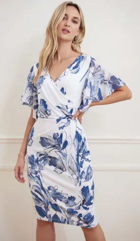Joseph Ribkoff Blue/Multi Floral Dress Style 221352