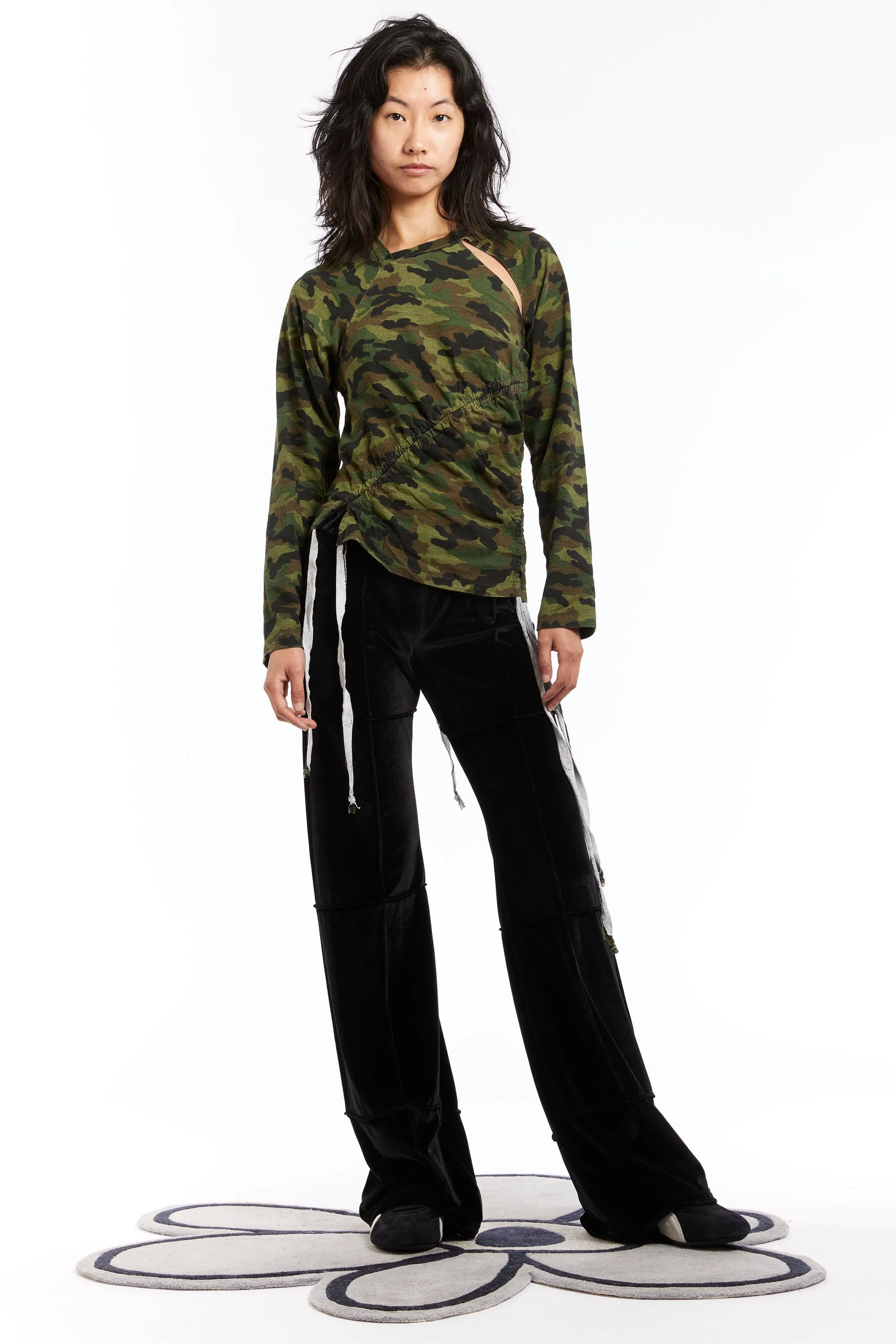 KARLA LAIDLAW - RUCHED LONG SLEEVE TEE CAMO