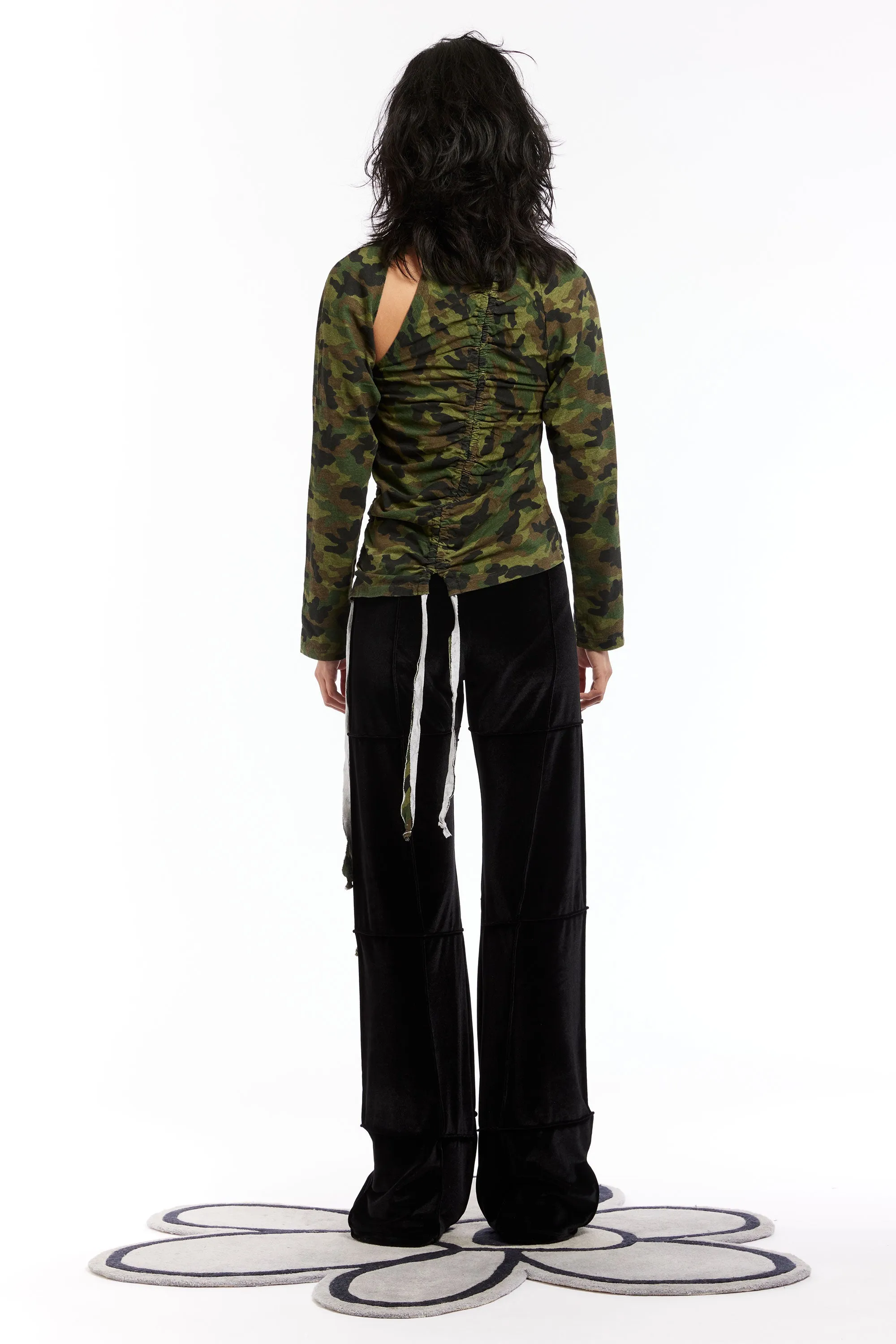 KARLA LAIDLAW - RUCHED LONG SLEEVE TEE CAMO