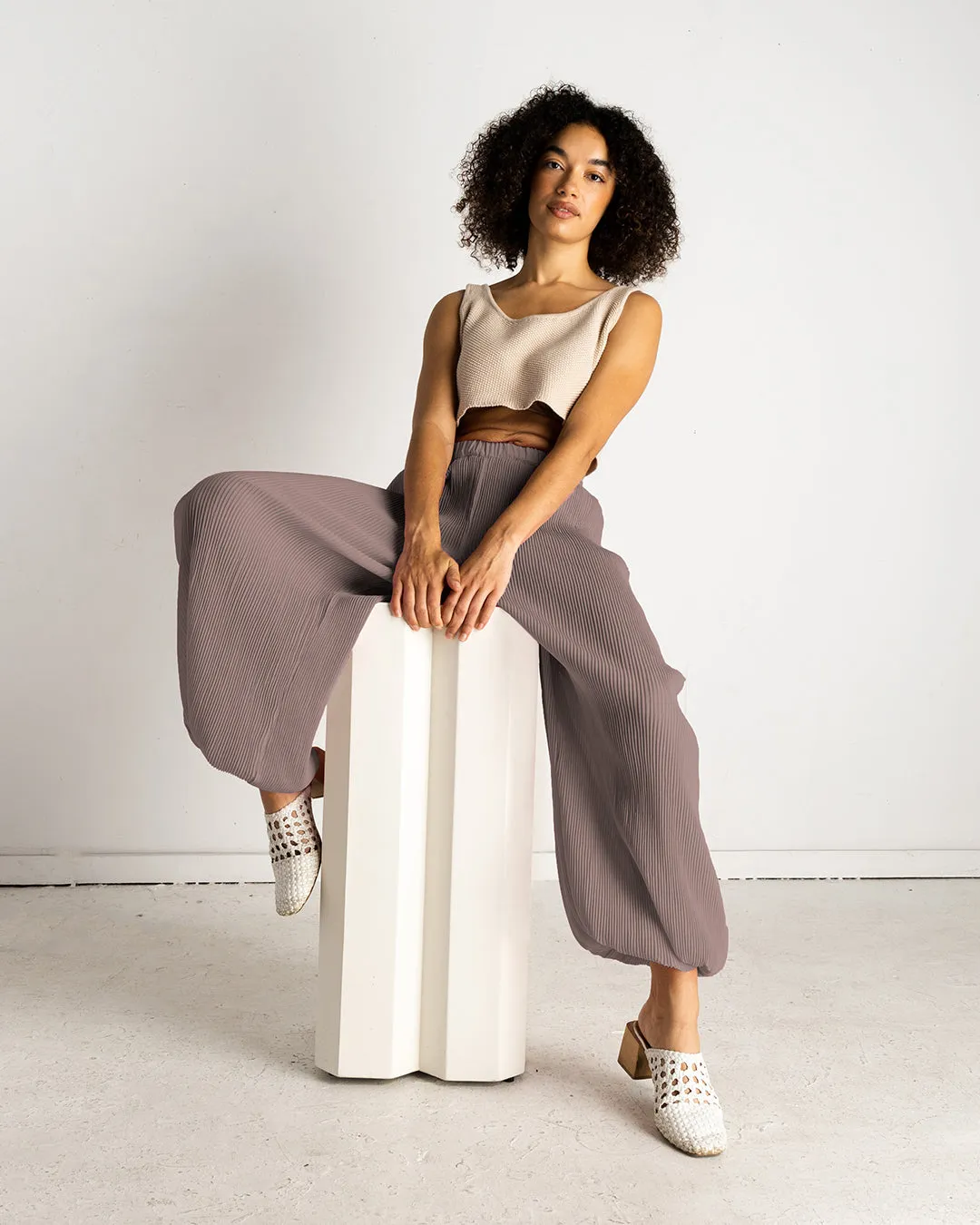 Knit Seed Stitch Crop Top | XS-3X - Available SS24