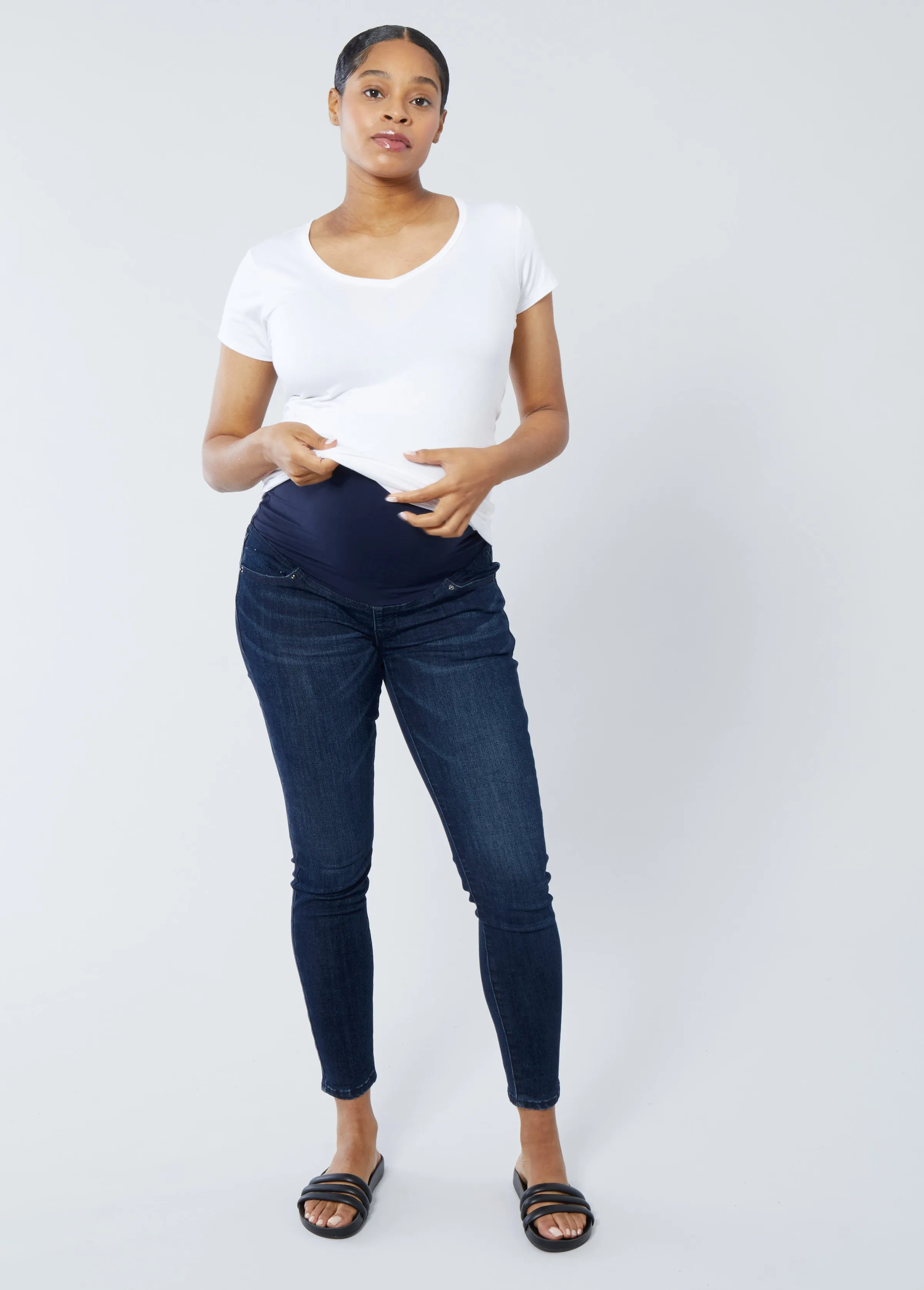 Maternity Skinny Jeans Ft. Crossover Panel®