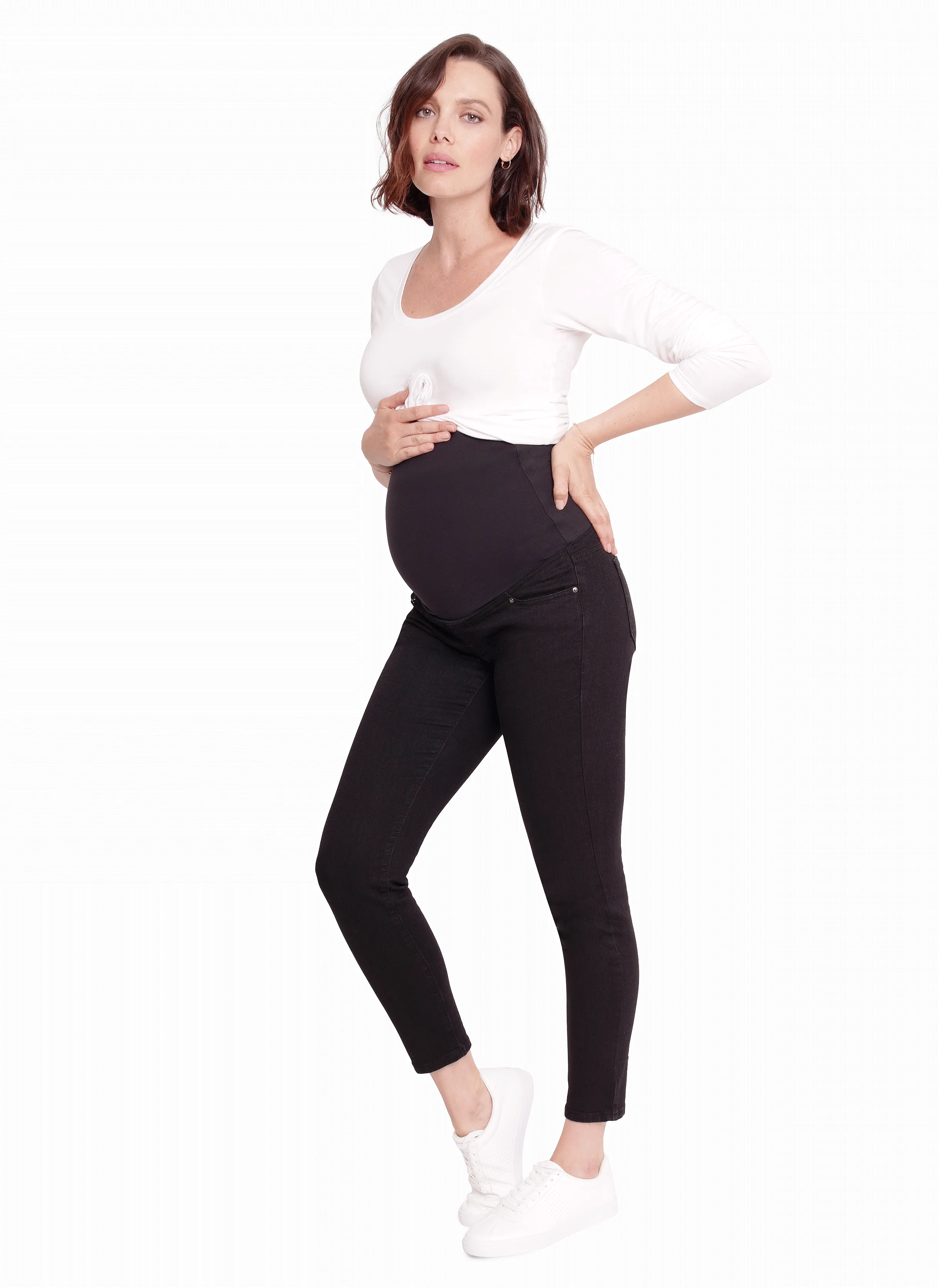 Maternity Skinny Jeans Ft. Crossover Panel®