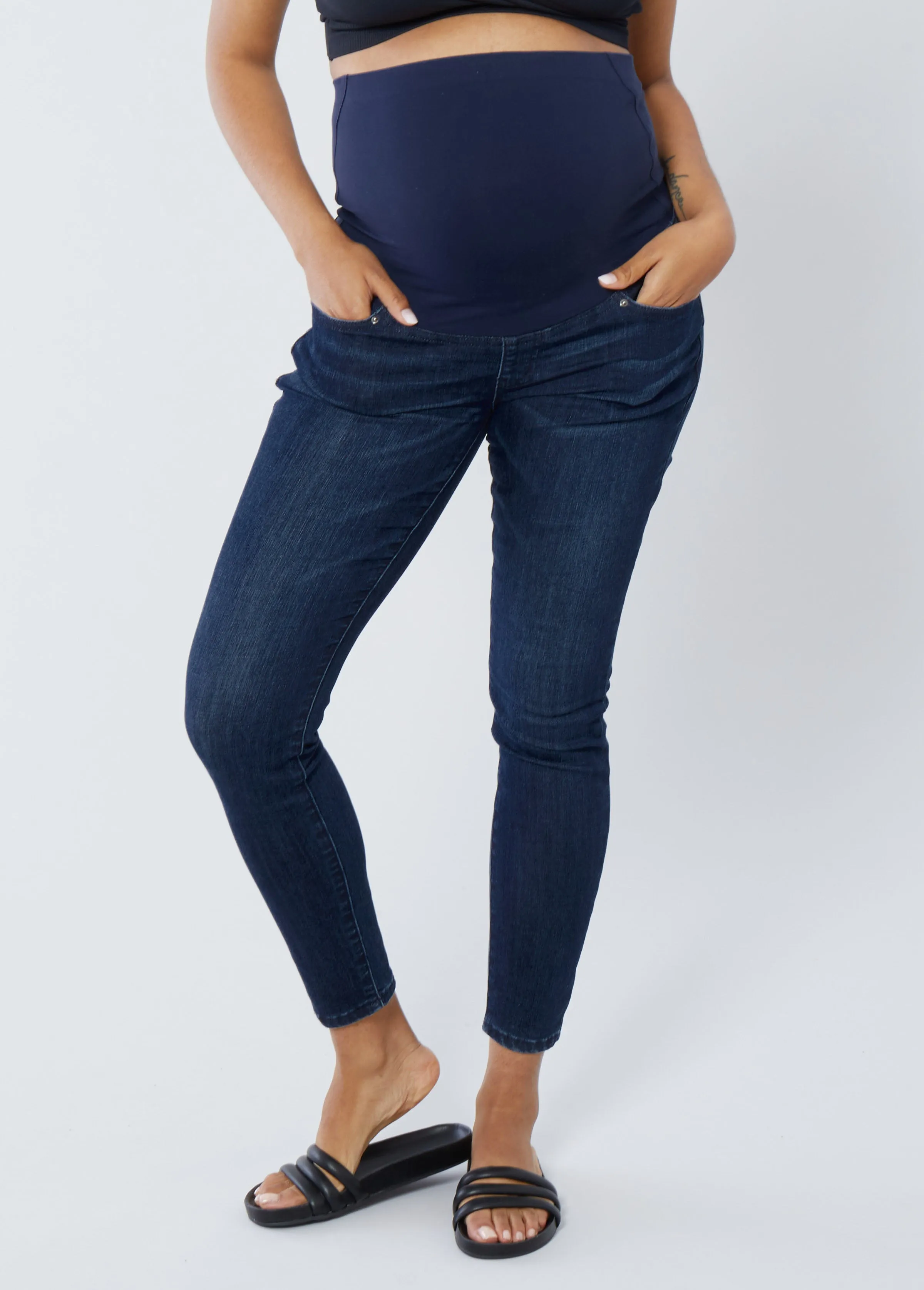 Maternity Skinny Jeans Ft. Crossover Panel®