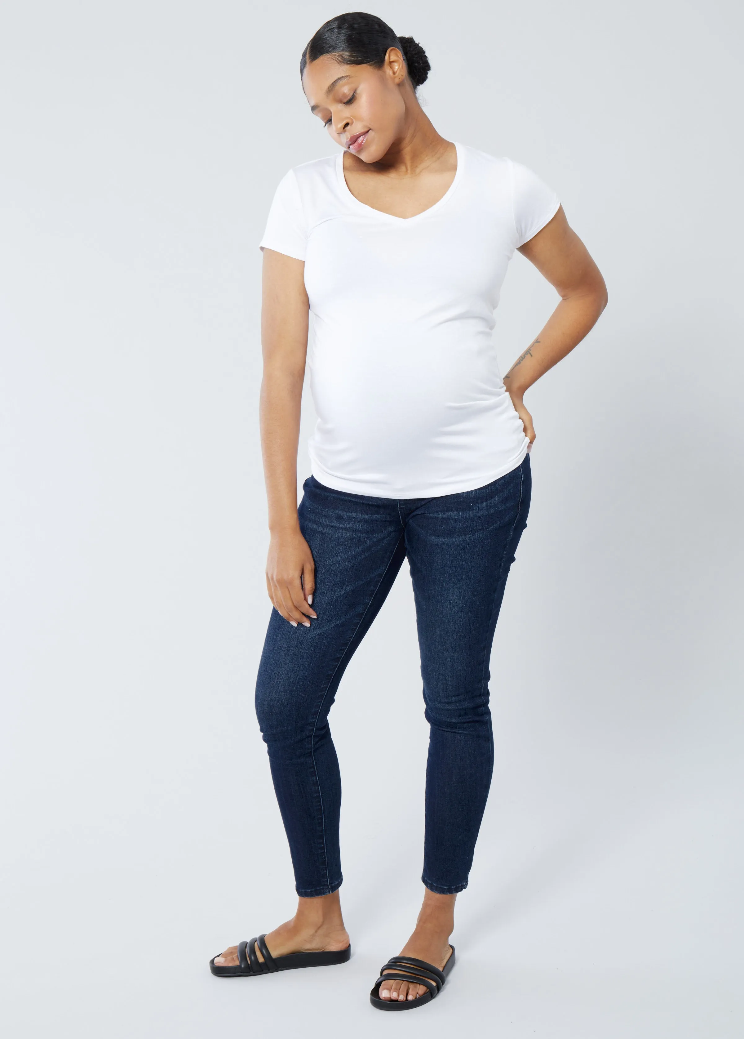Maternity Skinny Jeans Ft. Crossover Panel®