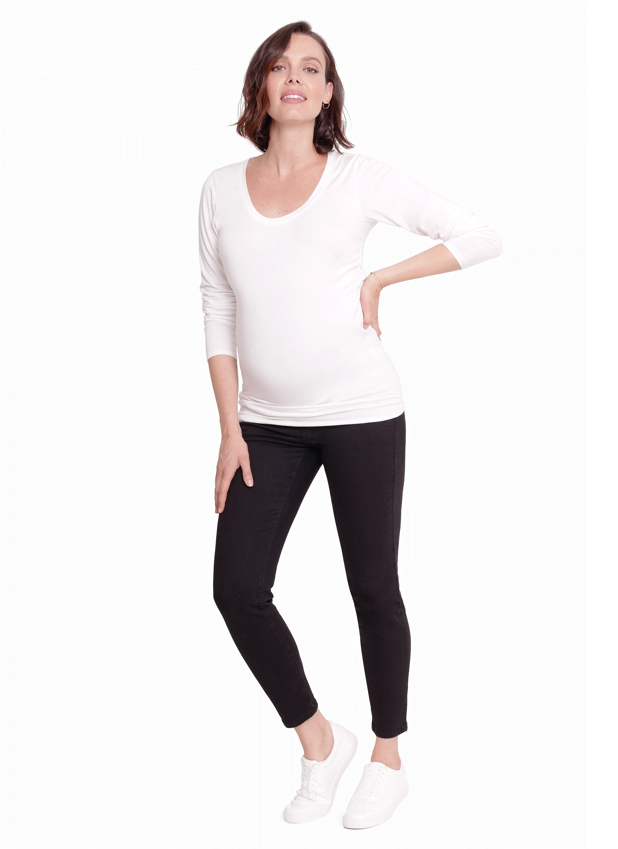 Maternity Skinny Jeans Ft. Crossover Panel®
