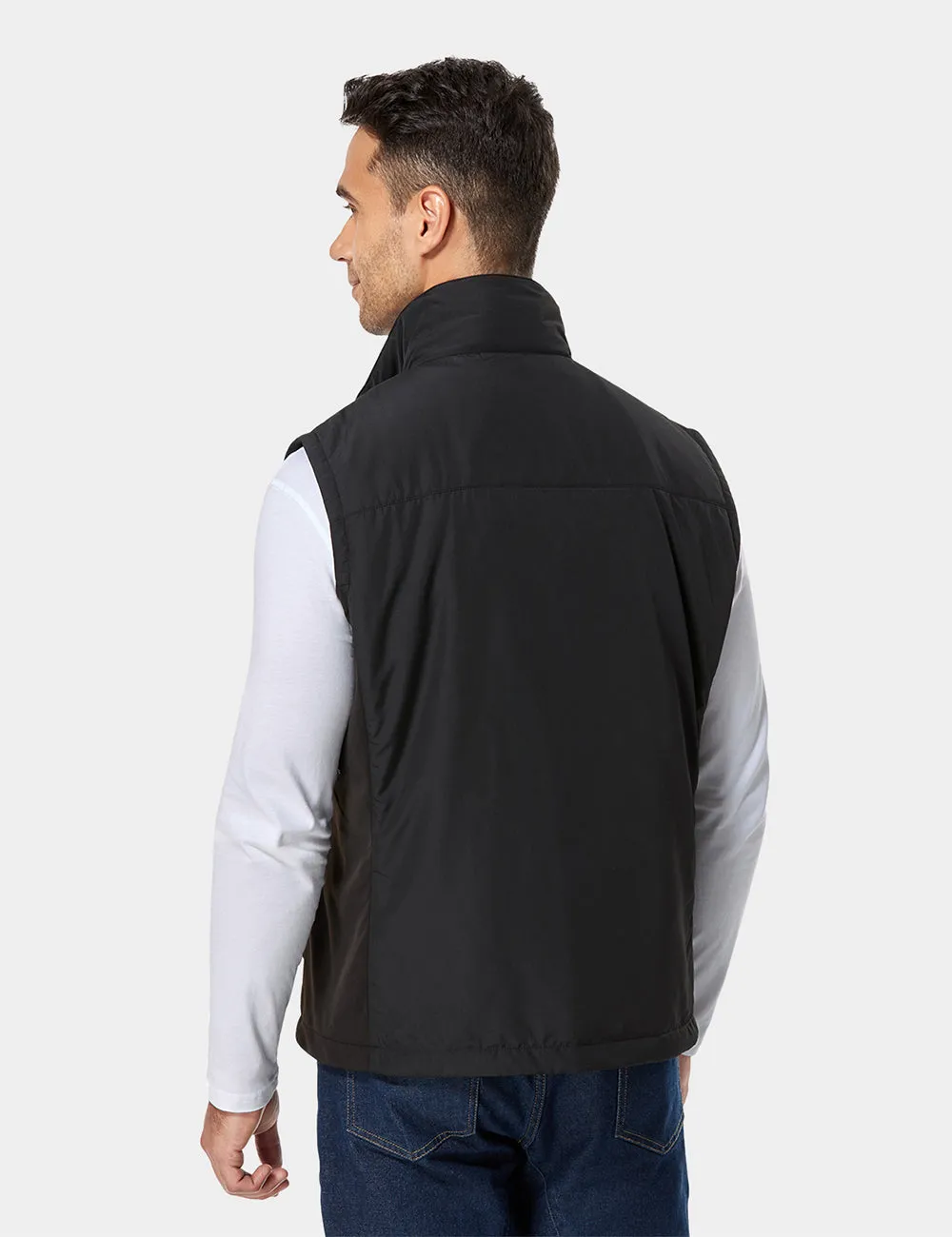 Mens Versatile Heated Golf Jacket with Detachable Zip-Off Sleeves