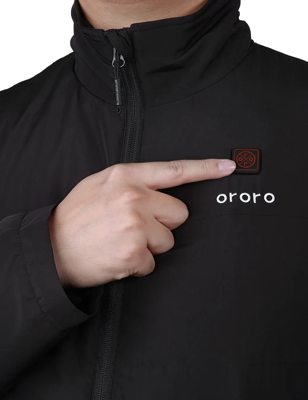Mens Versatile Heated Golf Jacket with Detachable Zip-Off Sleeves