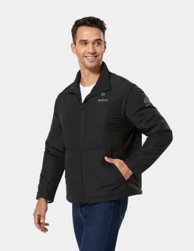 Mens Versatile Heated Golf Jacket with Detachable Zip-Off Sleeves