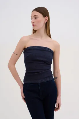 My Essential Wardrobe Ayo Top in Dark Denim