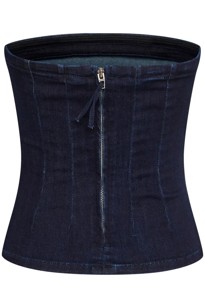 My Essential Wardrobe Ayo Top in Dark Denim