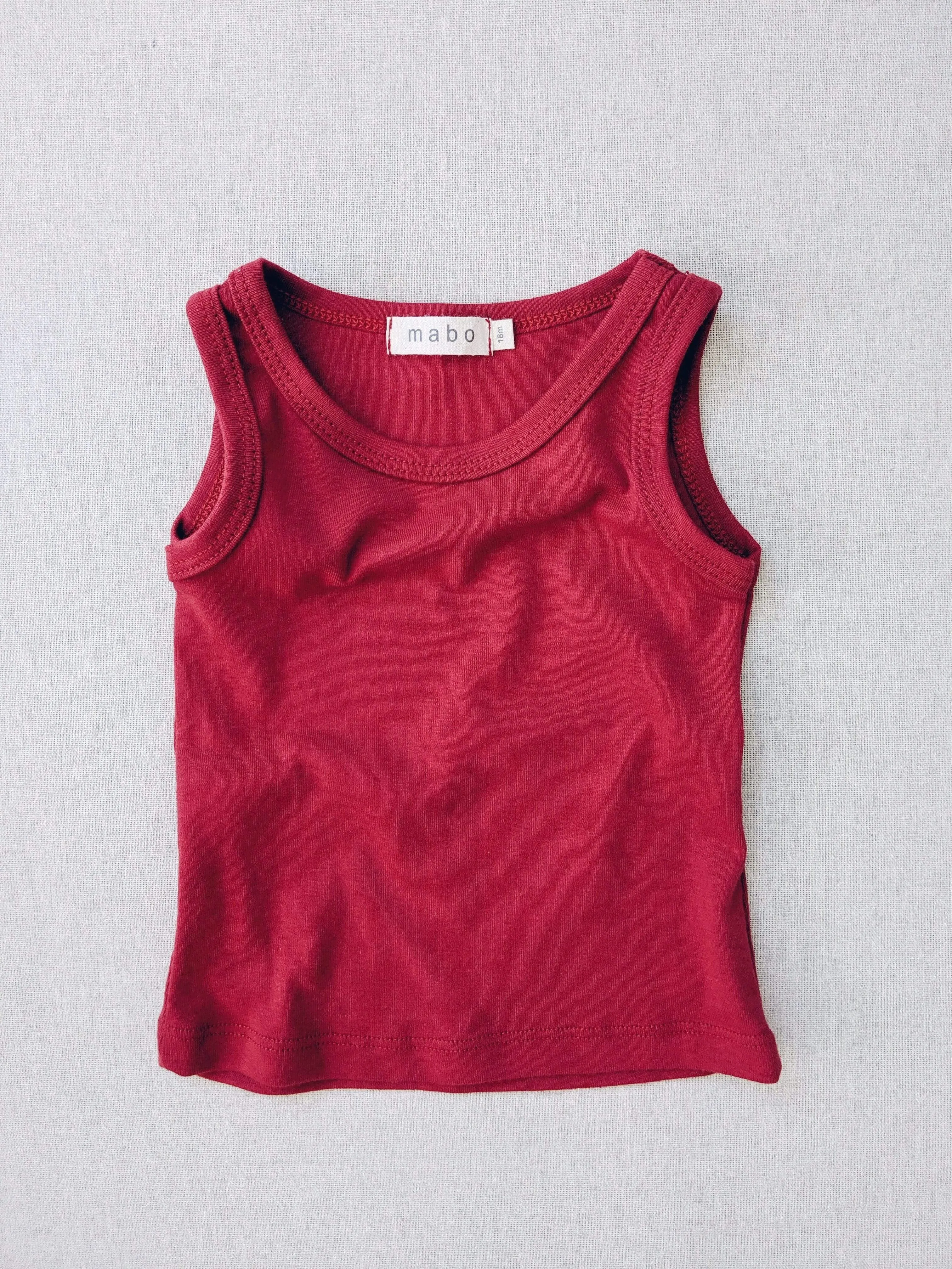 organic cotton tank top - scarlet